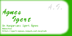 agnes igert business card